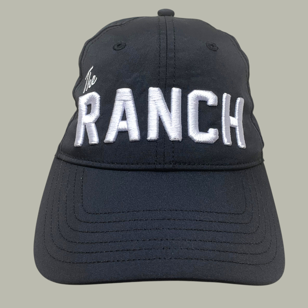TaylorMade The Ranch Golf Hat Black Strapback Performance Cap OSFA